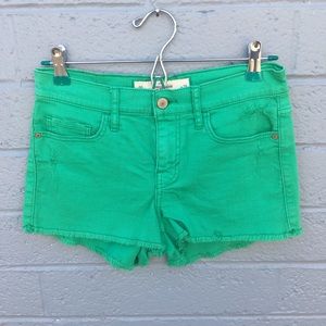 ABERCROMBIE & FITCH Green denim shorts